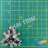 Crystal/Navy Spiky Triangle Rhinestone Beaded Applique, BA-060