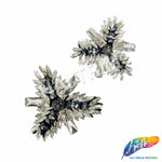 Crystal/Navy Spiky Triangle Rhinestone Beaded Applique, BA-060