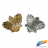 Metallic Moth Insect Beaded Rhinestone Applique, BA-129