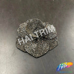 Gunmetal 3D Flower Rhinestone Applique, BA-171