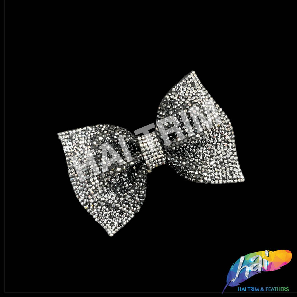 Gunmetal Rhinestone Bow