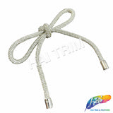 Crystal Rope Rhinestone Drawstring Bow Piece with Metal Stopper, BA-182