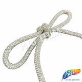 Crystal Rope Rhinestone Drawstring Bow Piece with Metal Stopper, BA-182