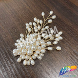 Ivory Pearl Wired Beaded Motif Applique, BA-196