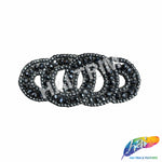Navy Infinity Spiral Beaded Applique, BA-201