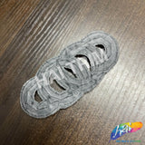 Navy Infinity Spiral Beaded Applique, BA-201