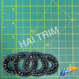 Navy Infinity Spiral Beaded Applique, BA-201
