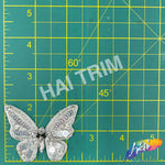 Sequins Rhinestone Butterfly Applique, BA-206