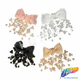 Beaded Wired Bow Applique, BA-212
