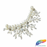 Pearl/Crystal Wired Beaded Motif Applique, BA-213