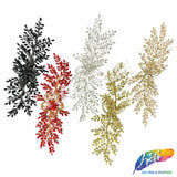 Glass Rhinestone Wired Floral Motif Applique, BA-215