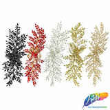 Glass Rhinestone Wired Floral Motif Applique, BA-215