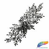 Glass Rhinestone Wired Floral Motif Applique, BA-215