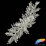 Glass Rhinestone Wired Floral Motif Applique, BA-215