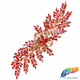 Glass Rhinestone Wired Floral Motif Applique, BA-215