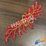 Glass Rhinestone Wired Floral Motif Applique, BA-215