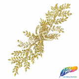 Glass Rhinestone Wired Floral Motif Applique, BA-215