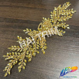 Glass Rhinestone Wired Floral Motif Applique, BA-215