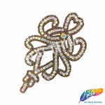 Beaded Rhinestone Motif Applique, BR-020
