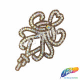 Beaded Rhinestone Motif Applique, BR-020