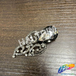Crystal Teardrop Motif Rhinestone Brooch, BRS01-055