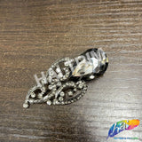 Crystal Teardrop Motif Rhinestone Brooch, BRS01-055