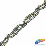 SALE! 1 1/2" Beaded Motif Rhinestone Trim (sold by yard piece), BRT-050
