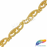 SALE! 1 1/2" Beaded Motif Rhinestone Trim (sold by yard piece), BRT-050