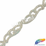 SALE! 1 1/2" Beaded Motif Rhinestone Trim (sold by yard piece), BRT-050