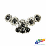 Beaded Rhinestone Motif Applique, BS-004