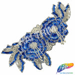 Beaded Sequins Motif Applique with Pearl Fringe, BSA-03