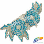 Beaded Sequins Motif Applique with Pearl Fringe, BSA-03