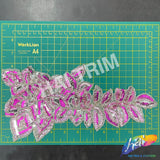 SALE! Elongated Leaf Beaded Sequins Motif Applique, BSA-04
