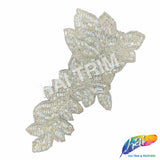 SALE! Elongated Leaf Beaded Sequins Motif Applique, BSA-04
