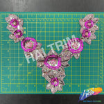 SALE! V-Shaped Flower Beaded Sequins Motif Applique, BSA-06