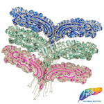 SALE! Wing Beaded Sequins Motif Applique with Fringe, BSA-07
