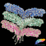 SALE! Wing Beaded Sequins Motif Applique with Fringe, BSA-07