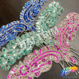 SALE! Wing Beaded Sequins Motif Applique with Fringe, BSA-07