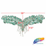 Wing Beaded Sequins Motif Applique with Fringe, BSA-07