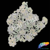 SALE! Light Pink/Mint/Ivory Lace Beaded Sequins Applique, BSA-09