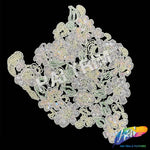 SALE! Light Pink/Mint/Ivory Lace Beaded Sequins Applique, BSA-09