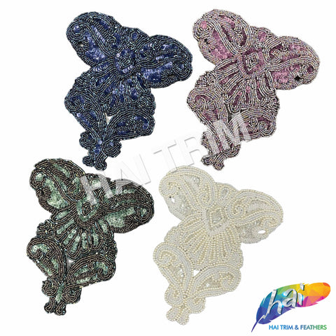 SALE! Vintage Beaded Sequins Motif Applique, BSA-12