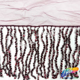 Beaded Sequin Fringe with Mesh (6" 12"), BSF-002