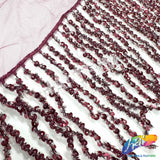 Beaded Sequin Fringe with Mesh (6" 12"), BSF-002