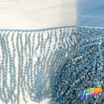 Beaded Sequin Fringe with Mesh (6" 12"), BSF-002