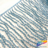 Beaded Sequin Fringe with Mesh (6" 12"), BSF-002