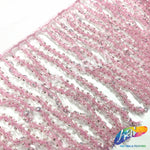 Beaded Sequin Fringe with Mesh (6" 12"), BSF-002