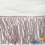 Beaded Sequin Fringe with Mesh (6" 12"), BSF-002