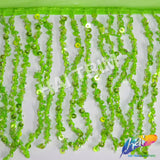 Neon Beaded Sequin Fringe with Mesh (6" 12"), BSF-002 Neon