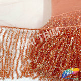 Beaded Sequin Fringe with Mesh (6" 12"), BSF-002